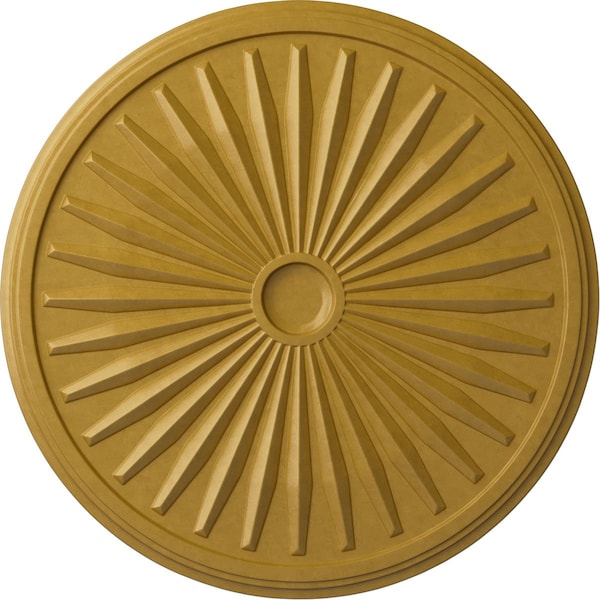 Ekena Millwork Leandros Ceiling Medallion (Fits Canopies up to 5"), 33 1/8"OD x 3 1/2"ID x 1 3/8"P, Iridescent Gold CM33LEIGS - main